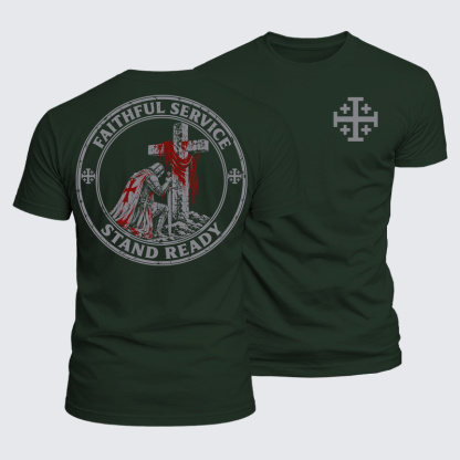 Luxe Mercerized Cotton Tee - Faithful Service，Stand Ready