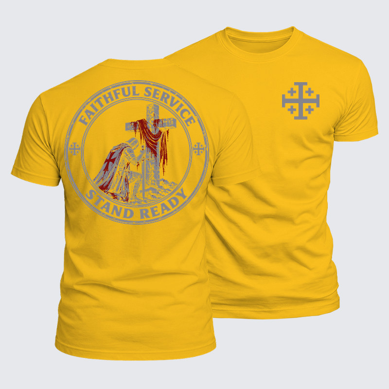 Luxe Mercerized Cotton Tee - Faithful Service，Stand Ready