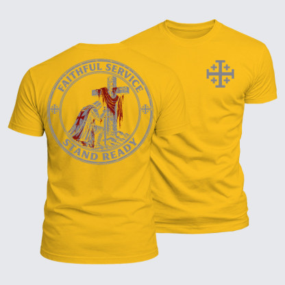 Luxe Mercerized Cotton Tee - Faithful Service，Stand Ready