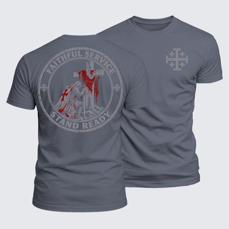 Luxe Mercerized Cotton Tee - Faithful Service，Stand Ready
