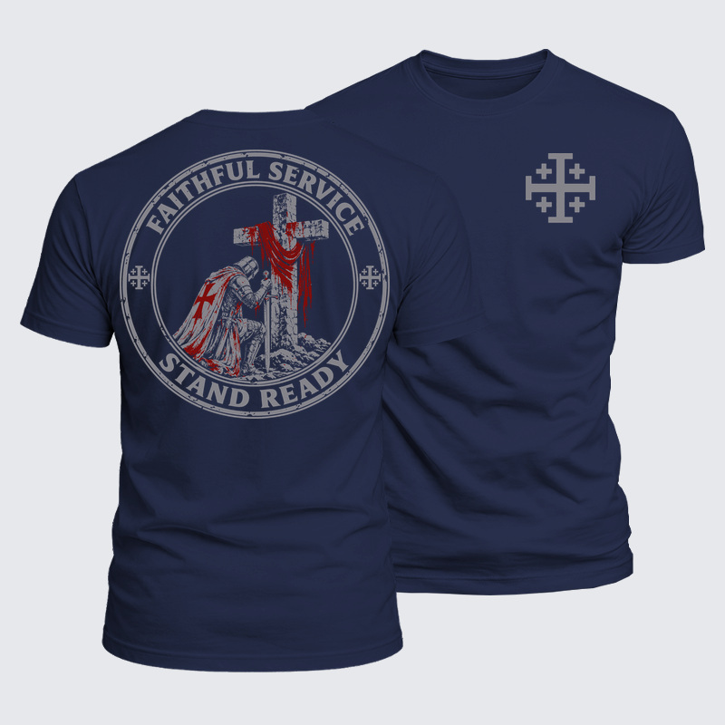 Luxe Mercerized Cotton Tee - Faithful Service，Stand Ready