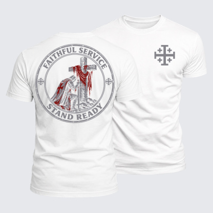 Luxe Mercerized Cotton Tee - Faithful Service，Stand Ready