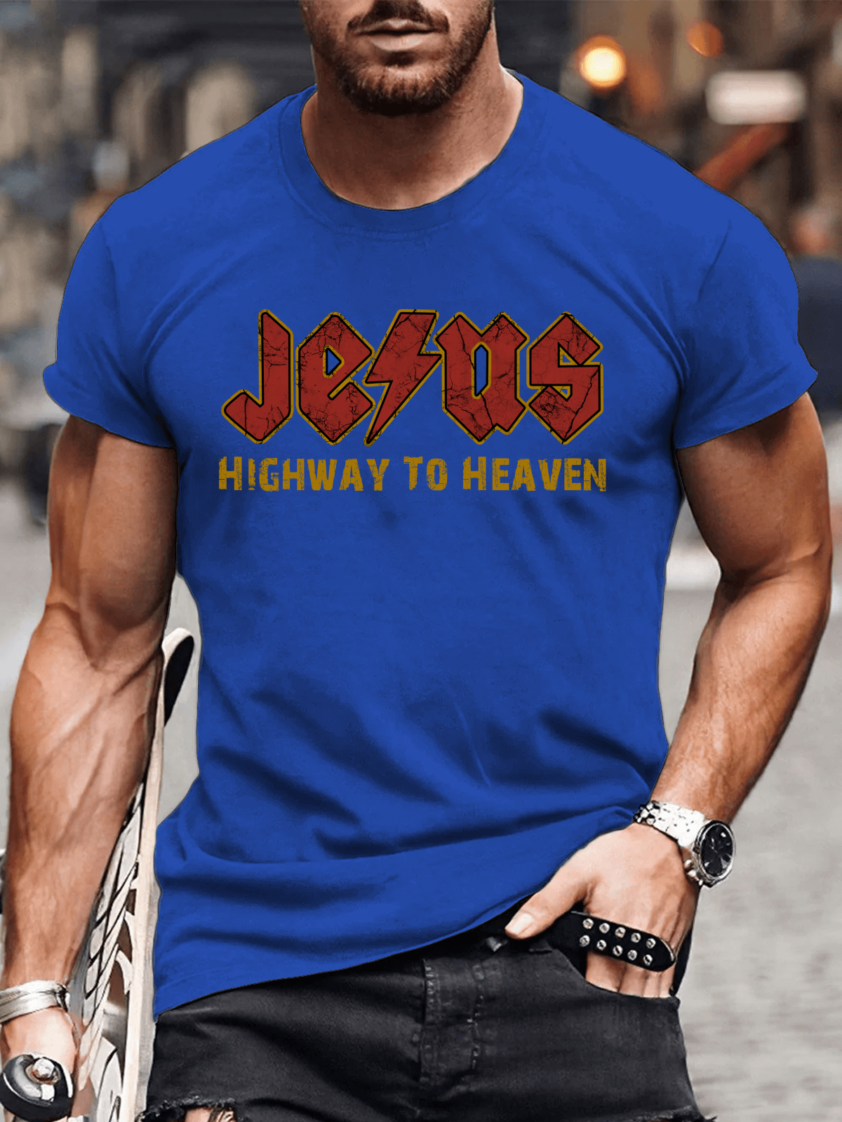 Jesus Highway to Heaven Men's T-Shirt