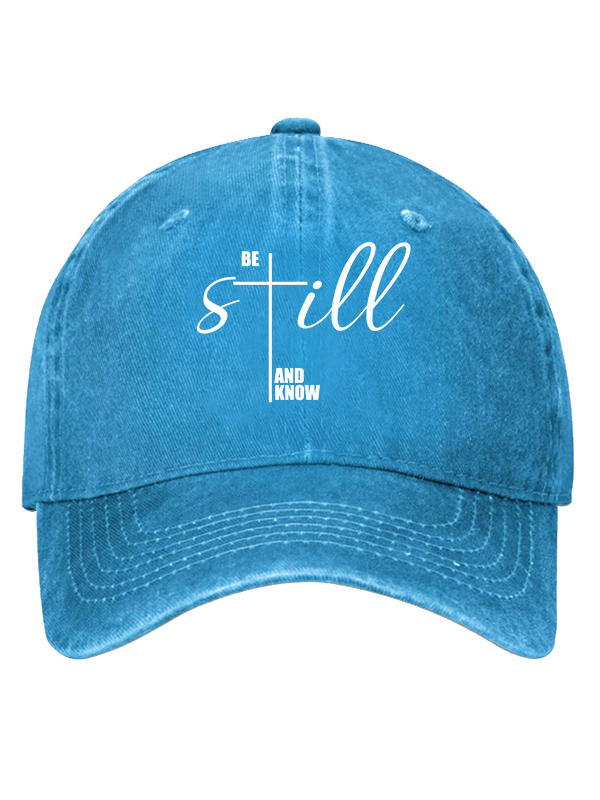 Be Still And Know Cross Christian Hat