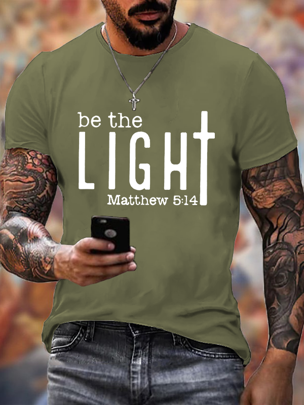 Be The Light Christian Cotton T-Shirt