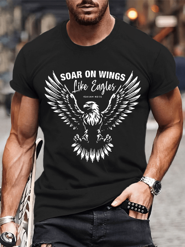 Soar On Wings Christian Cotton T-Shirt