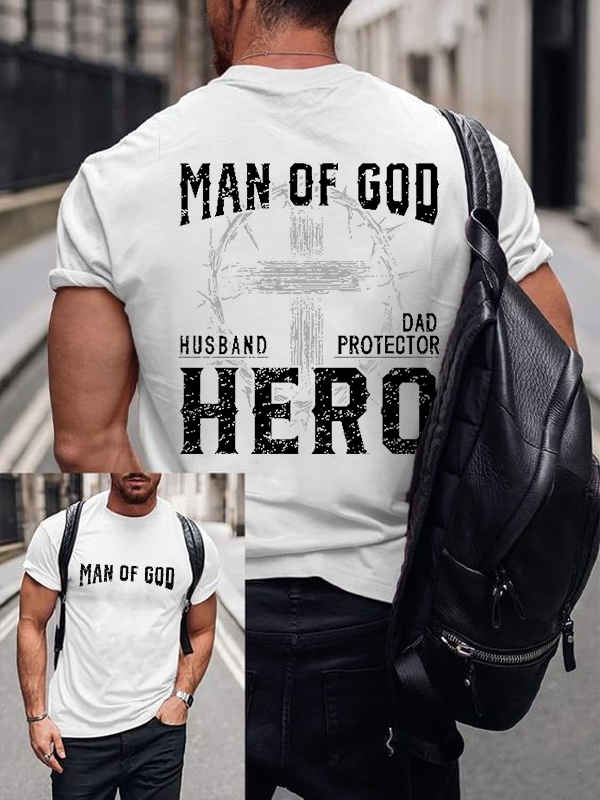 Man of God Christian Cotton T-Shirt