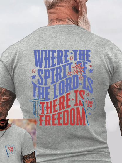 Where The Spirit Of The Lord Christian Cotton T-Shirt