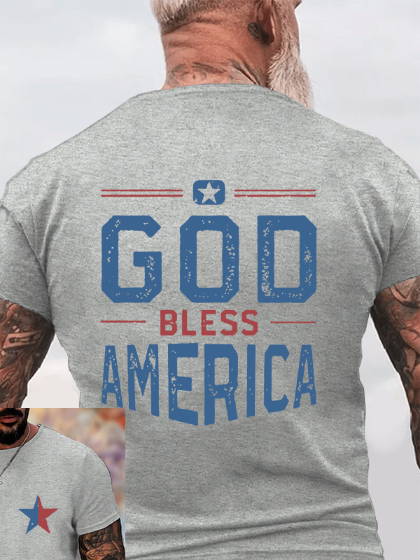 God Bless America Christian Cotton T-Shirt
