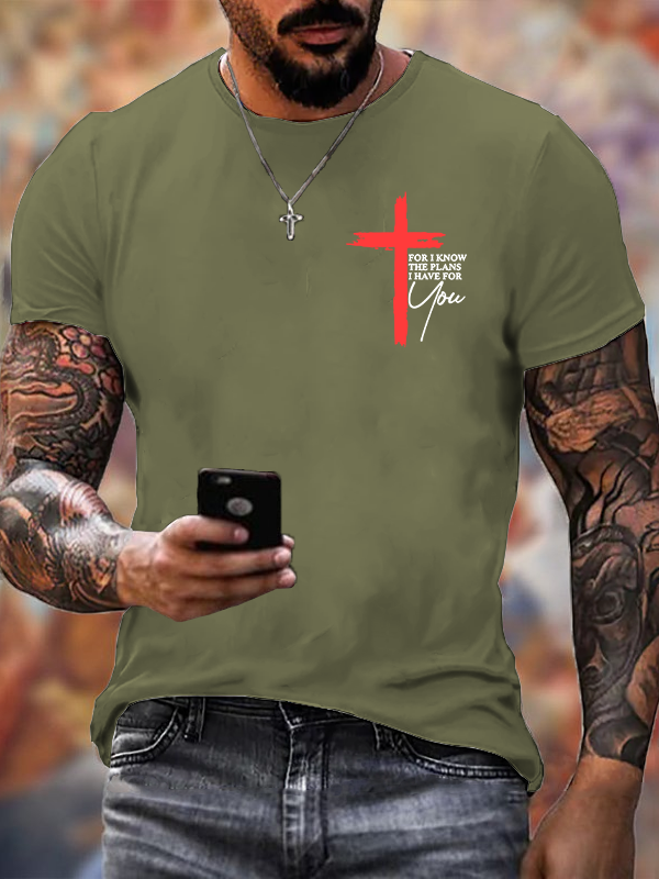 For I Know The Plans I Have For You Jeremiah 29:11 Christian Cotton T-Shirt