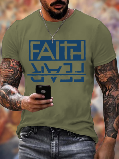 Faith Over Fear Christian Cotton T-Shirt