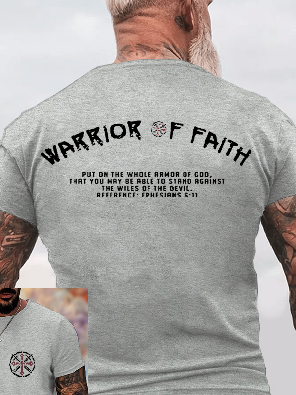 Warrior of Faith Christian Cotton T-Shirt