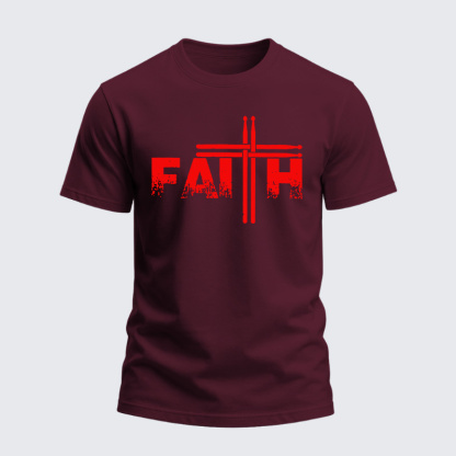 Heavyweight Cotton Tee - God Jesus Fun Drummer 