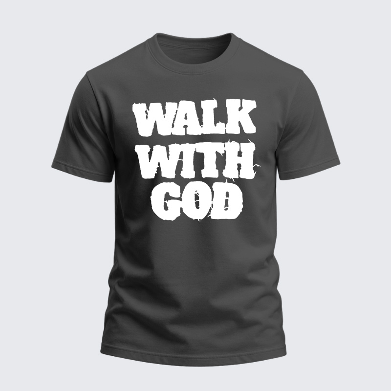 Heavyweight Cotton Tee - Walk with Jesus God