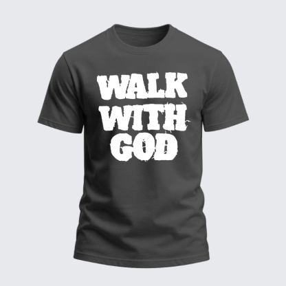 Heavyweight Cotton Tee - Walk with Jesus God