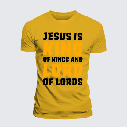 Jesus Is King Of Kings And Lord Of Lords Jesus God Christian Premium Mercerized Cotton Tee