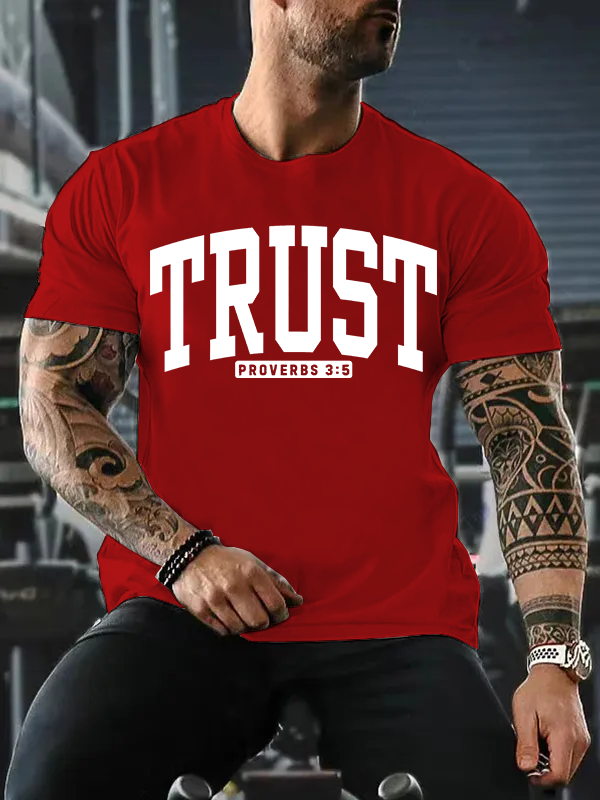 Trust In The Lord Jesus God Christian Cotton T-Shirt