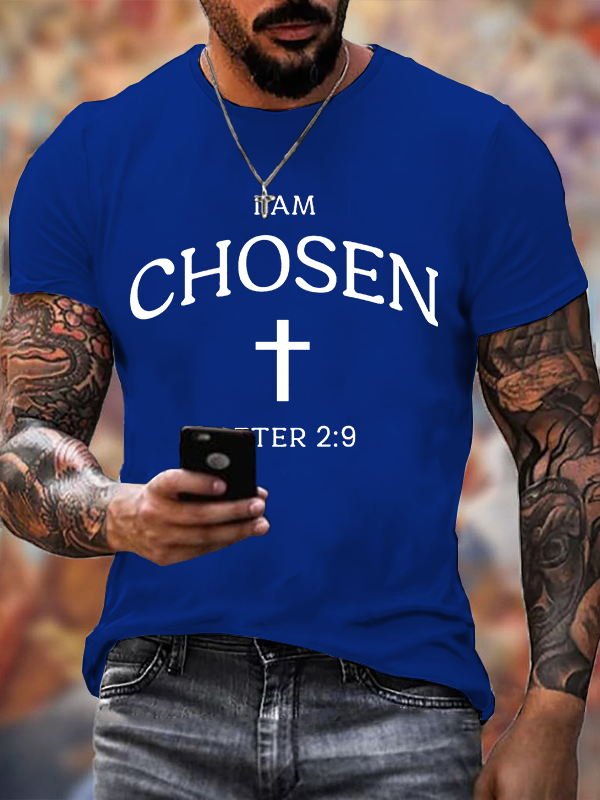 I Am Chosen Jesus God Christian Cotton T-Shirt