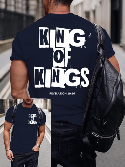 King Of Kings Jesus God Christian Cotton T-Shirt