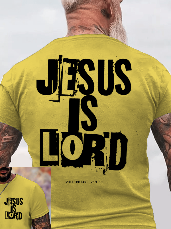 Jesus Is Lord Jesus God Christian Cotton T-Shirt