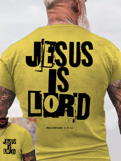 Jesus Is Lord Jesus God Christian Cotton T-Shirt