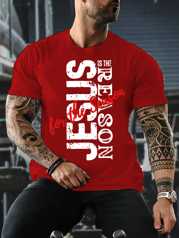 Jesus Is The Reason For The Season Jesus God Christian Cotton T-Shirt
