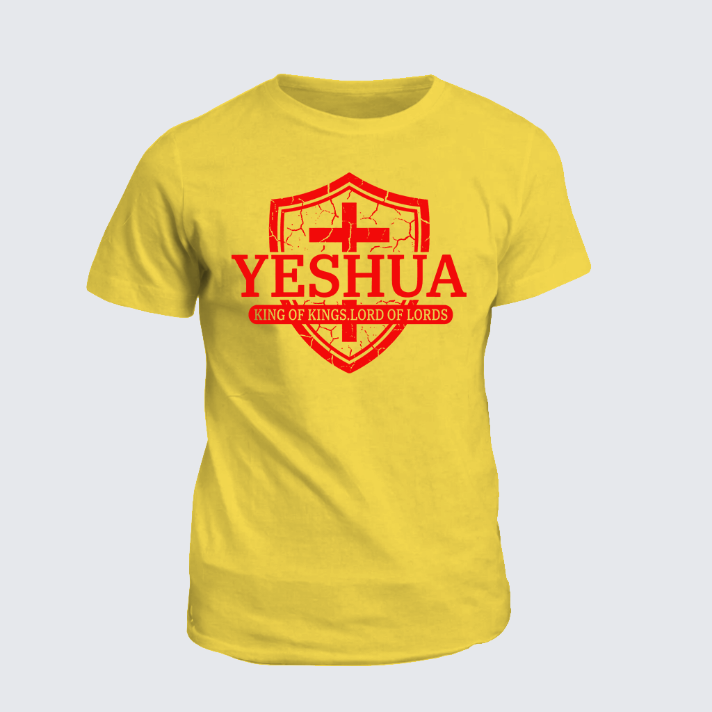 Yeshua King Of Kings Lord Of Lords Jesus God Christian Cotton T-Shirt