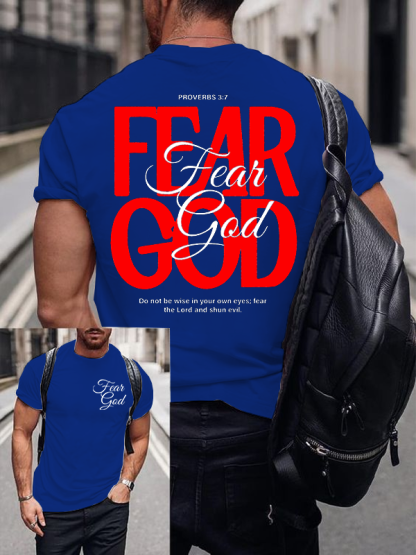 Fear God Jesus God Christian Cotton T-Shirt