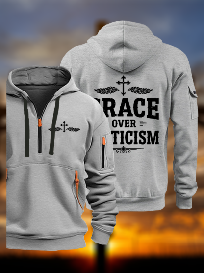 Grace Over Criticism Jesus God Christian Zipper Hoodies