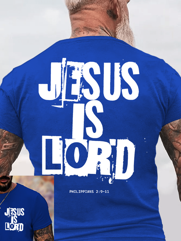 Jesus Is Lord Jesus God Christian Cotton T-Shirt