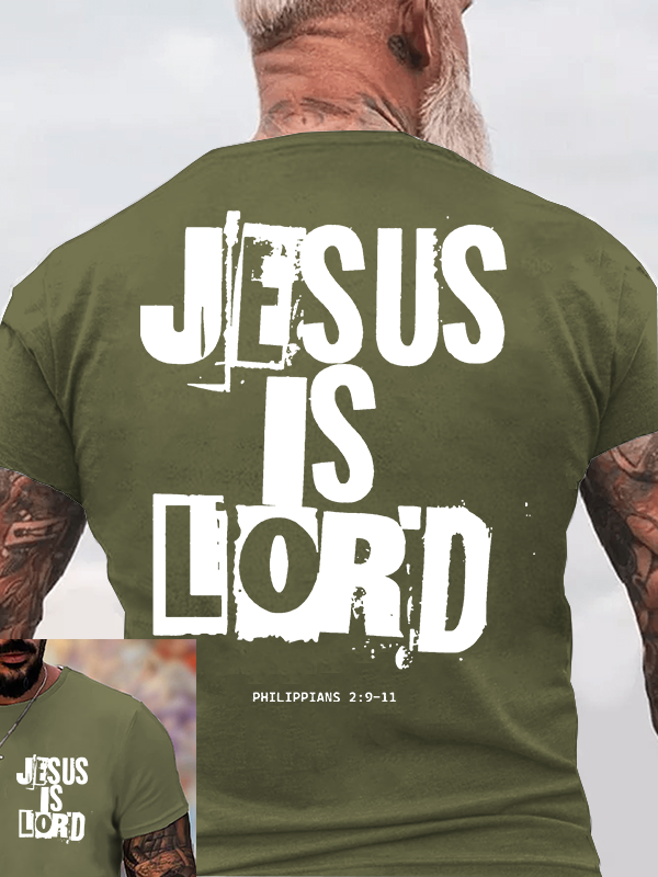 Jesus Is Lord Jesus God Christian Cotton T-Shirt