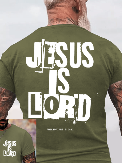 Jesus Is Lord Jesus God Christian Cotton T-Shirt