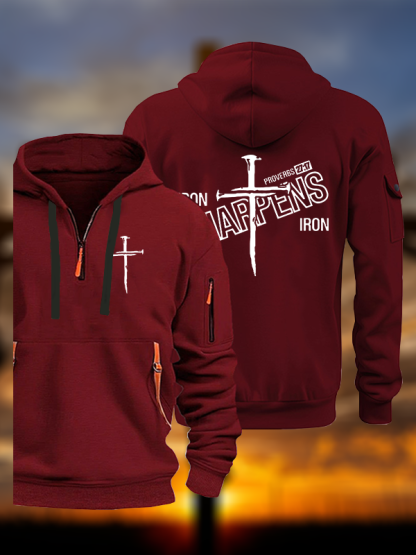 Iron Sharpens Jesus God Christian Zipper Hoodies