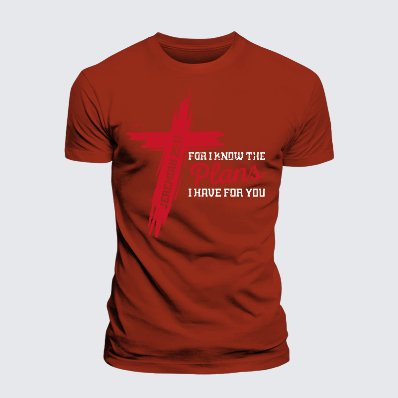 I Know The Plans I Have For You Jesus God Christian Premium Mercerized Cotton Tee