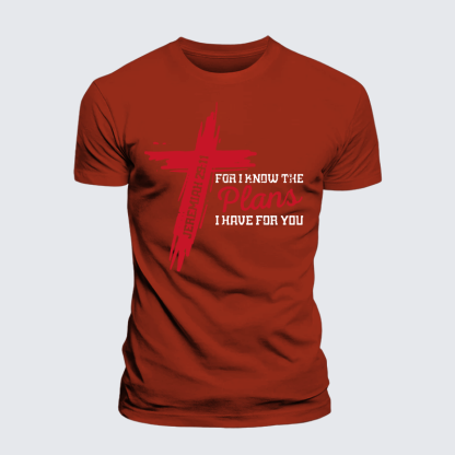 I Know The Plans I Have For You Jesus God Christian Premium Mercerized Cotton Tee