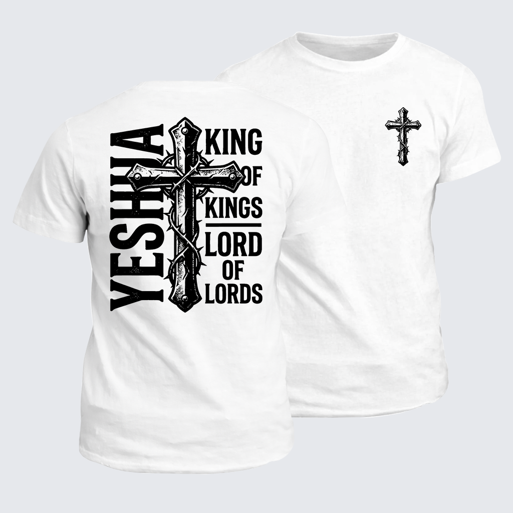 Yeshua King Of Kings Lord Of Lords Jesus God Christian Cotton T-Shirt