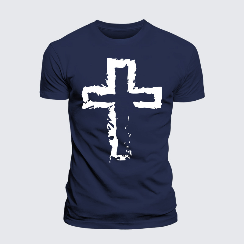 Cross Religious Jesus God Christian Premium Mercerized Cotton Tee