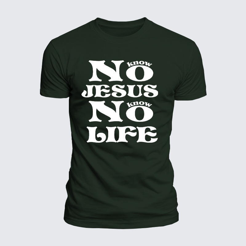 No Jesus No Life Jesus God Christian  – Luxe Mercerized Interlock Cotton Tee