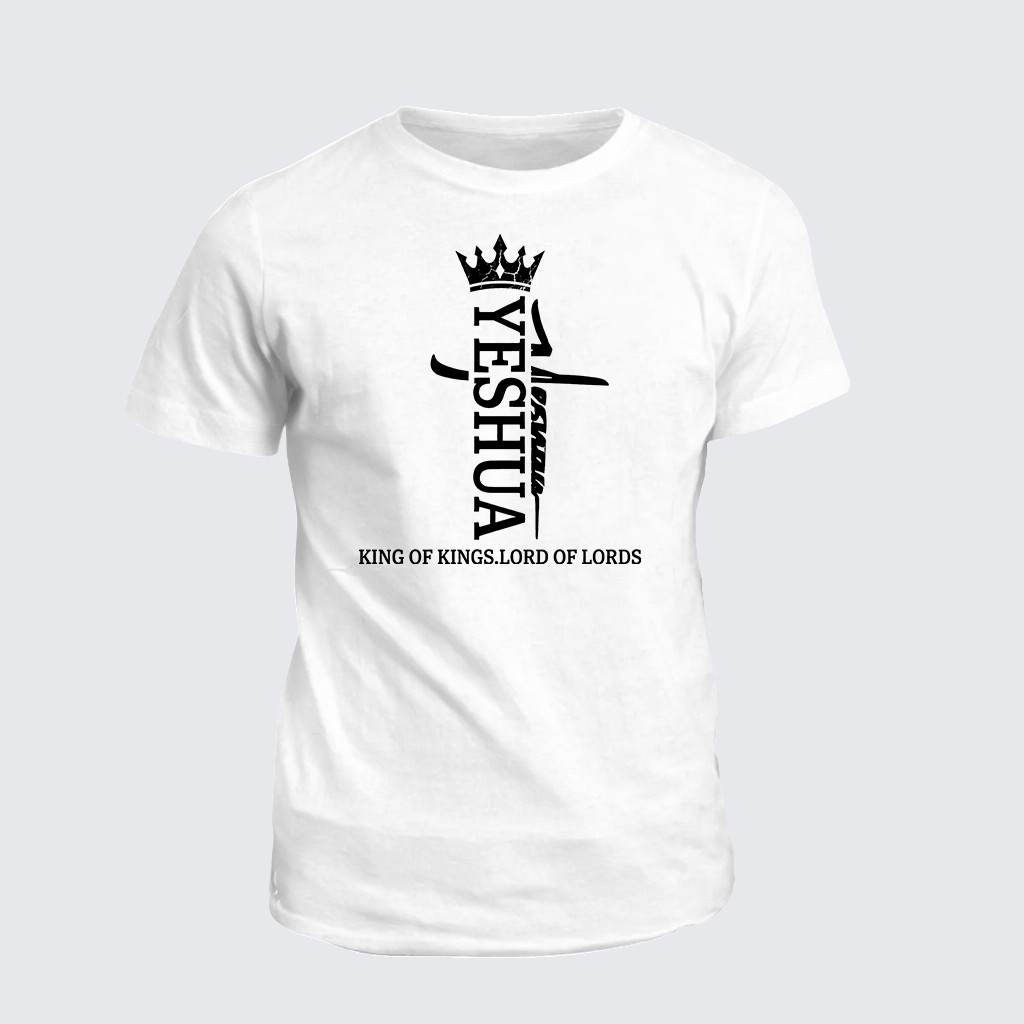 Yeshua King Of Kings Lord Of Lords Jesus God Christian Cotton T-Shirt