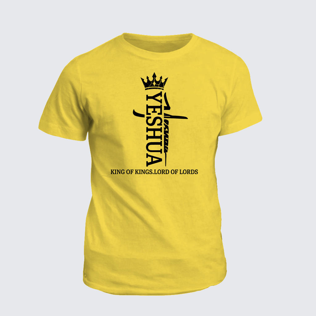 Yeshua King Of Kings Lord Of Lords Jesus God Christian Cotton T-Shirt