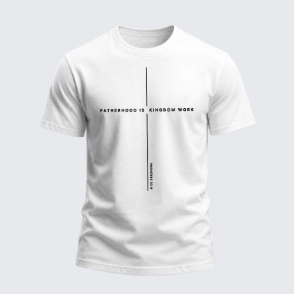 Heavyweight Cotton Tee - Fatherhood is Kingdom Work