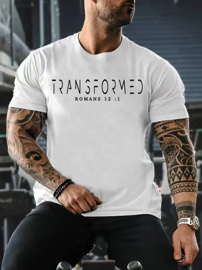 Transformed Romans Jesus God Christian Cotton T-Shirt