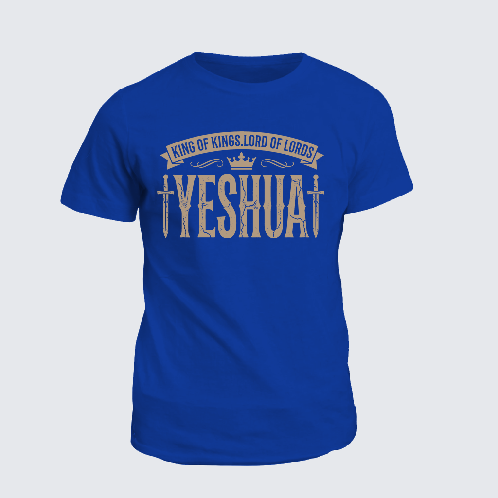Yeshua King Of Kings Lord Of Lords Jesus God Christian Cotton T-Shirt