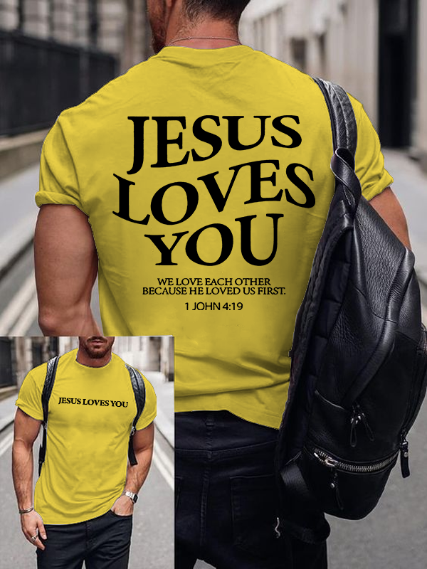 Classic Cotton Tee - Jesus Loves You -soulsbelief