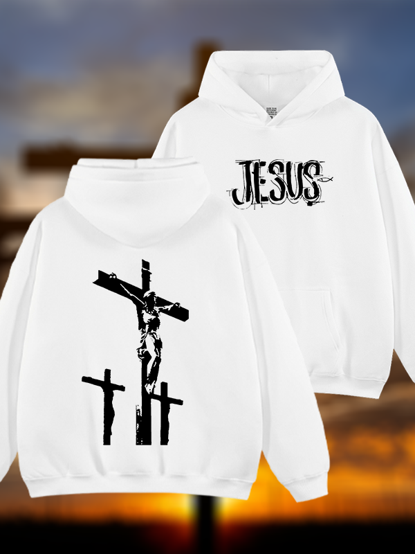Jesus Paid It All Jesus God Christian Plush Fleece-Lined Hoodie