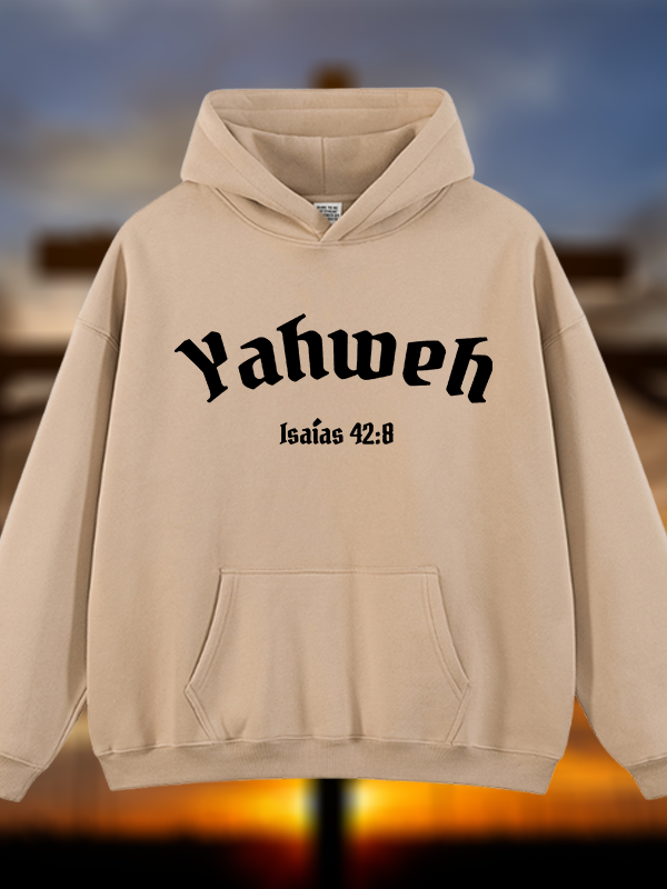 Yahweh Jesus God Christian Plush Fleece-Lined Hoodie