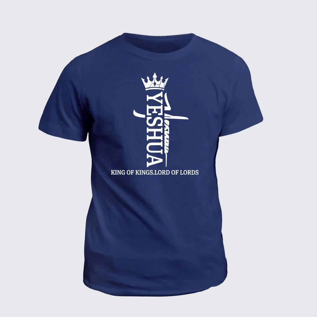 Yeshua King Of Kings Lord Of Lords Jesus God Christian Cotton T-Shirt