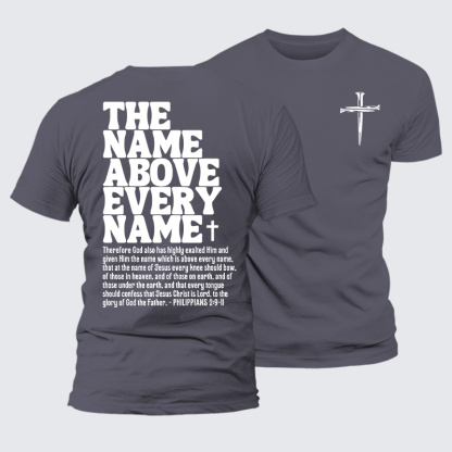 The Name Above Every Name Jesus God Christian Premium Mercerized Cotton Tee