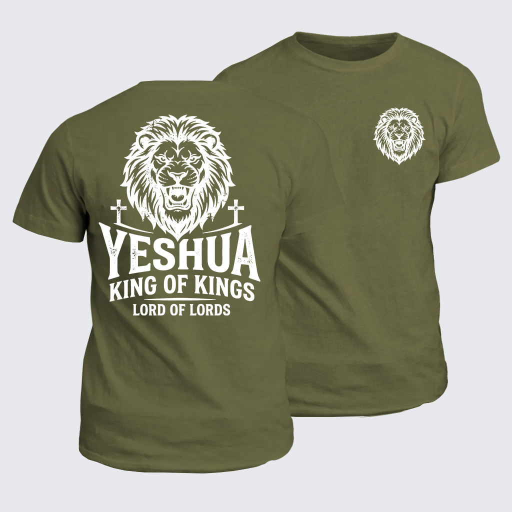 Yeshua King Of Kings Lord Of Lords Jesus God Christian Cotton T-Shirt