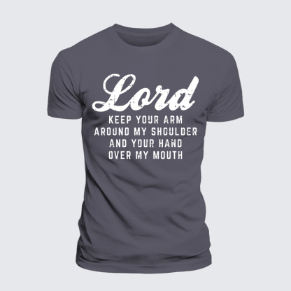 Lord Arm Shoulder Hand Mouth Jesus God Christian Premium Mercerized Cotton Tee